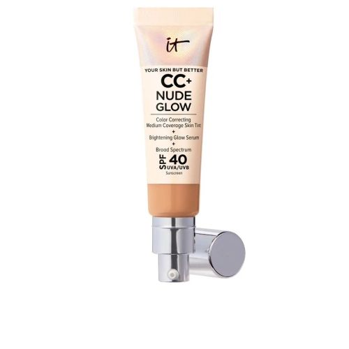 Base de Maquillaje Cremosa It Cosmetics CC+ Nude Glow neutral tan Spf 40 32 ml