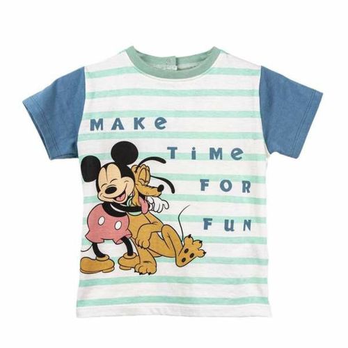 Camiseta de Manga Corta Infantil Mickey Mouse Multicolor 18 Meses