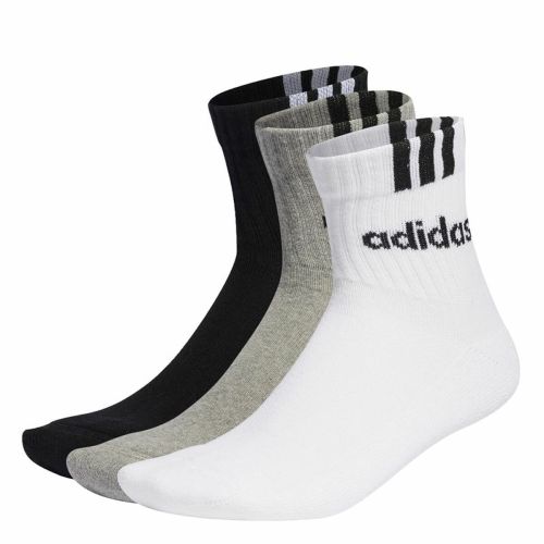 Calcetines Deportivos Adidas Linear Quarter Blanco 46-48
