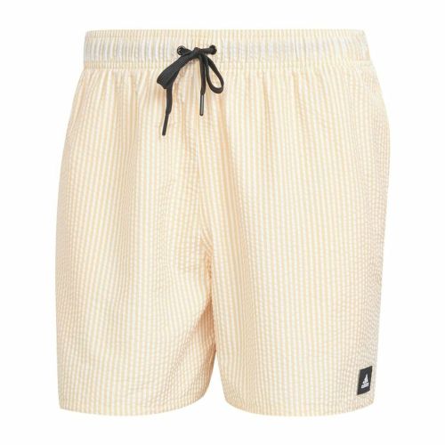 Bañador Hombre Adidas Stripey Classics Blanco Marrón claro