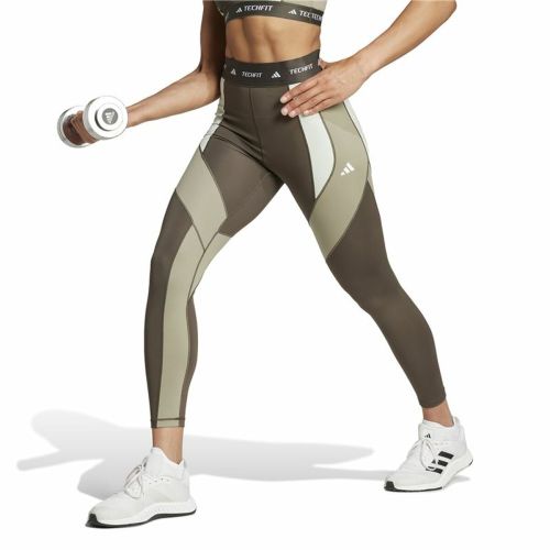 Mallas Deportivas de Mujer Adidas Techfit 7/8 Colorblock Gris