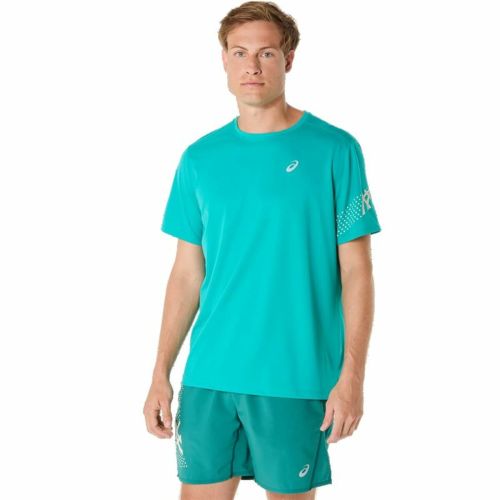 Camiseta de Manga Corta Hombre Asics Icon Ss Top Wave Turquesa