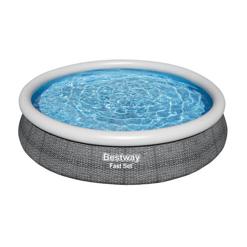 Bestway Piscina Hinchable Adulto Aro Ratan con Depurador 366×76 cm Jardin 57445