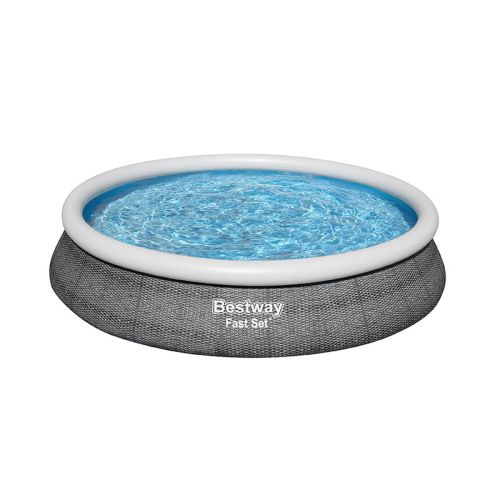 Bestway Piscina Hinchable Adulto Aro Ratan con Depurador 475×84 cm Jardin 57313