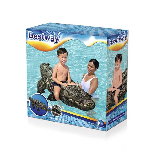 Bestway Figura Hinchable Cocodrilo con Asas 193×94 cm +3 Años Playa y Piscina 41478