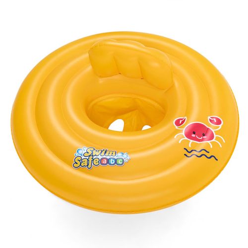 Bestway Flotador Hinchable 3 Aros Asiento Bebe 76×76 cm 1 a 2 Años Jardin, Piscina y Playa 32050