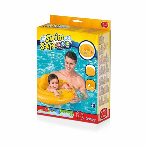 Bestway Flotador Hinchable 3 Aros Asiento Bebe 76×76 cm 1 a 2 Años Jardin, Piscina y Playa 32050