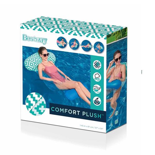 Bestway Colchoneta Hinchable Comfort Plush 145×87 cm Playa y Piscina 43555