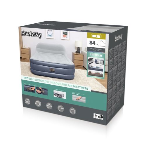 Bestway Cama Doble con Motor con Cabecero 226x152x84 cm Hinchable y Camping 67923