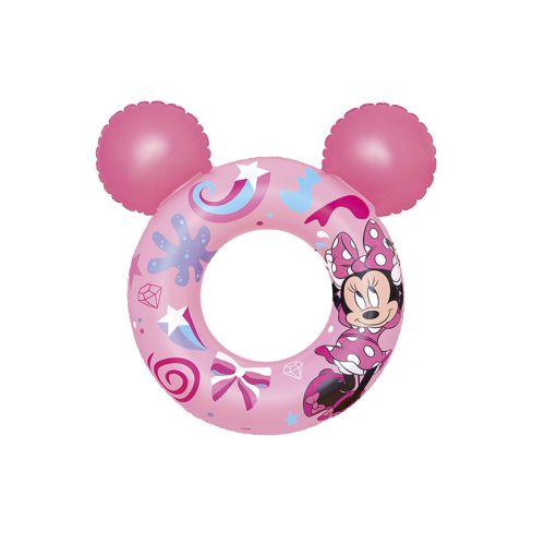Bestway Flotador Disney Minnie Mouse Con Orejas 74×76 cm +3 a 6 Años Piscina y Playa 09111