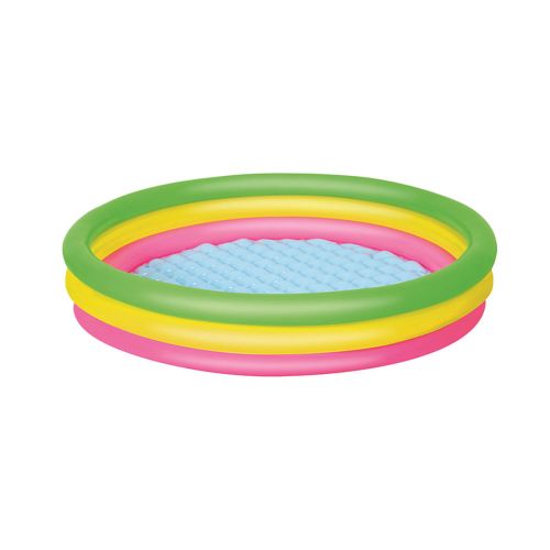 Bestway Piscina Hinchable 3 Aros Suelo Acolchado 152×30 cm +2 Años Jardin 51103