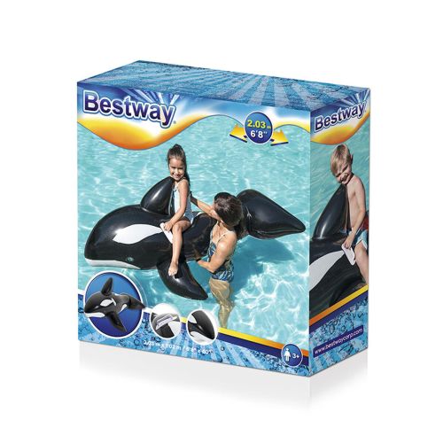 Bestway Figura Hinchable Ballena Gigante con Asas 203×102 cm +3 Años Playa y Piscina 41009
