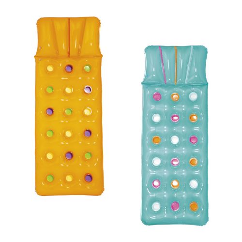 Bestway Colchoneta Hinchable Vasos Fashion Color Surtido 188×71 cm Playa y Piscina 43014