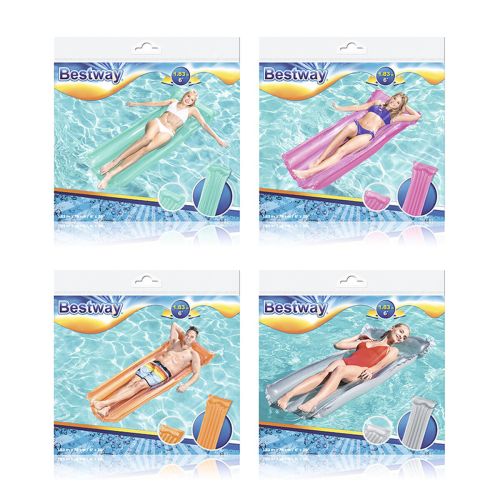 Bestway Colchoneta Hinchable Deluxe Color Surtido 183×76 cm Playa y Piscina 44013