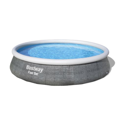 Bestway Piscina Hinchable Adulto Aro Ratan con Depurador 396×84 cm Jardin 57376