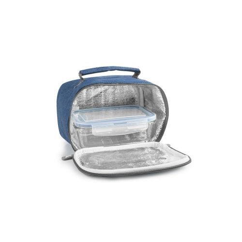 Portameriendas con Accesorios Ibili 753401a Azul Poliéster Vidrio de Borosilicato 21 x 13 x 14 cm