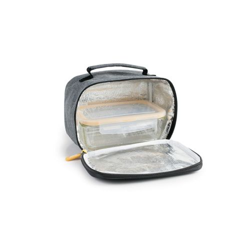 Portameriendas con Accesorios Ibili 753401g Gris Poliéster Vidrio de Borosilicato 21 x 13 x 14 cm