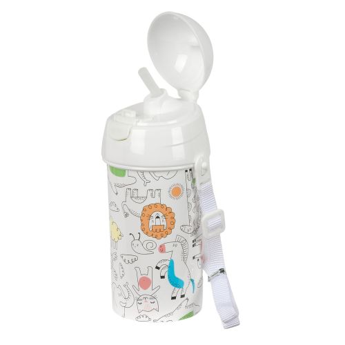 Botella de Agua Safta Zoo Beige PVC 500 ml