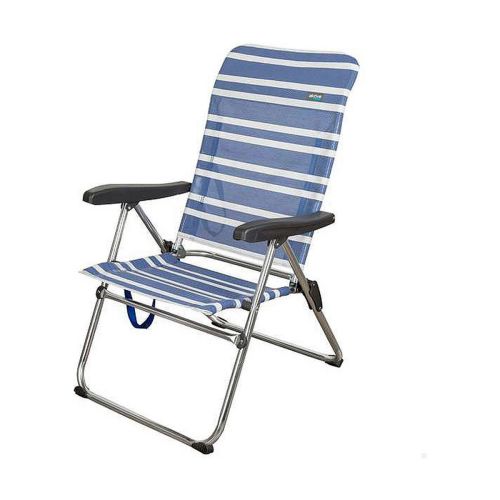 Silla de Playa Aktive Blanco Azul marino 61 x 63 x 93 cm