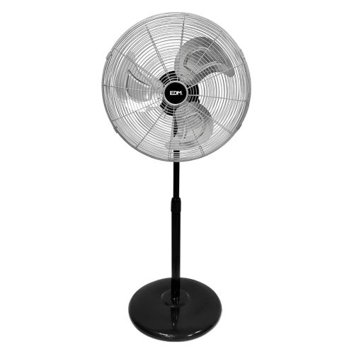 Ventilador de Pie EDM 33528 Negro mate 80 W Ø 50 cm industrial