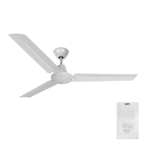 Ventilador de Techo EDM 33982 Blanco 60 W Ø 120 cm Mini industrial