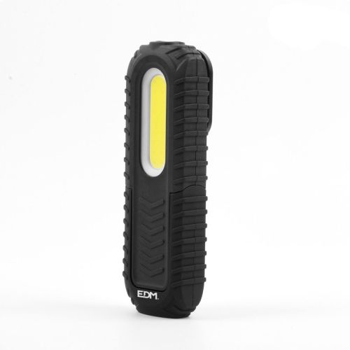 Linterna EDM 36403 Cob 3 W 5 W 300 Lm 90 Lm Recargable Gancho Imán Soporte