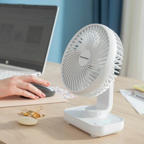 Ventilador de Escritorio Recargable Fanrec InnovaGoods Ø5,4” 3600 mAh / 13,3 W