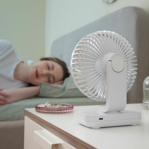 Ventilador de Escritorio Recargable Fanrec InnovaGoods Ø5,4” 3600 mAh / 13,3 W