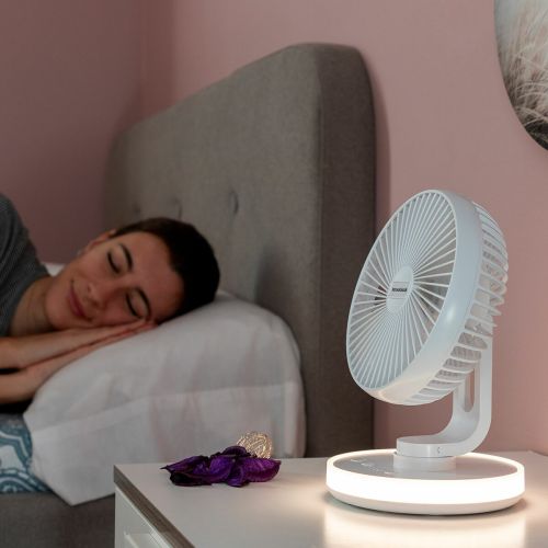 Ventilador de Escritorio Recargable con LED FanLed InnovaGoods Ø6,6” 4000 mAh