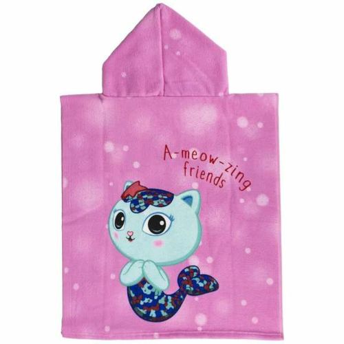 Poncho-Toalla con Capucha Gabby’s Dollhouse Rosa 50 x 115 cm