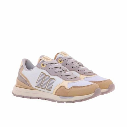 Zapatillas Casual Mustang Compact Blanco Marrón claro