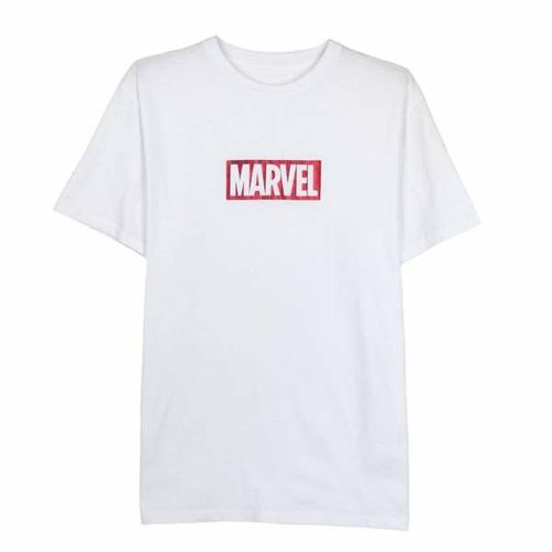 Camiseta de Manga Corta Hombre Marvel Blanco