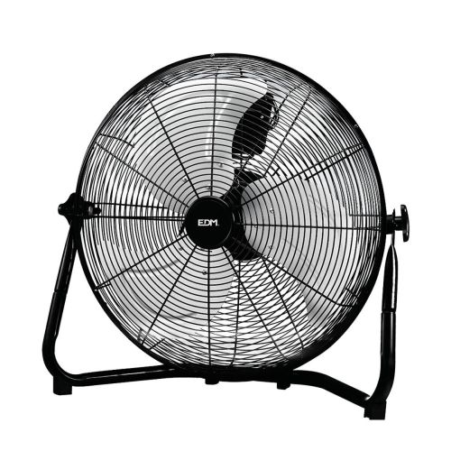 Ventilador de Suelo EDM industrial Ø 50 x 58 cm Negro 130 W