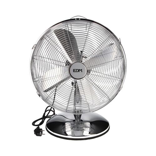 Ventilador de Sobremesa EDM Plateado 60 W Ø 40 x 55 cm