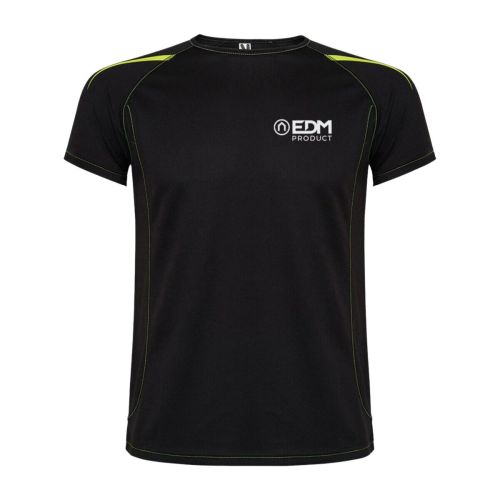 Camiseta de Manga Corta Hombre EDM Negro