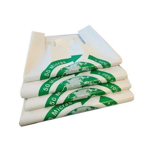 Bolsa de Compras Blanco Biodegradable 50 x 60 cm