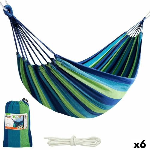 Hamaca Aktive Azul 200 x 0,4 x 100 cm (6 Unidades)