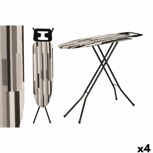 Tabla de Planchar Kipit 18358 – CB-143 Blanco Negro Gris Metal Tela (4 Unidades)