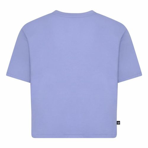 Camiseta de Manga Corta Infantil Converse Chuck Patch Boxy Violeta