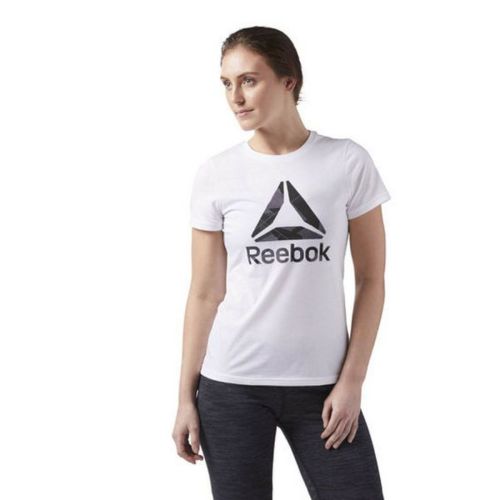 Camiseta de Manga Corta Mujer Reebok Wor CS Graphic Tee Blanco