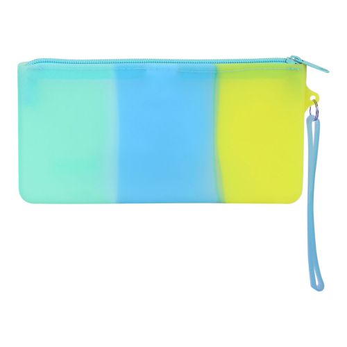 Estuche Escolar Safta Azul Verde Amarillo (21 x 10.5 x 2 cm)