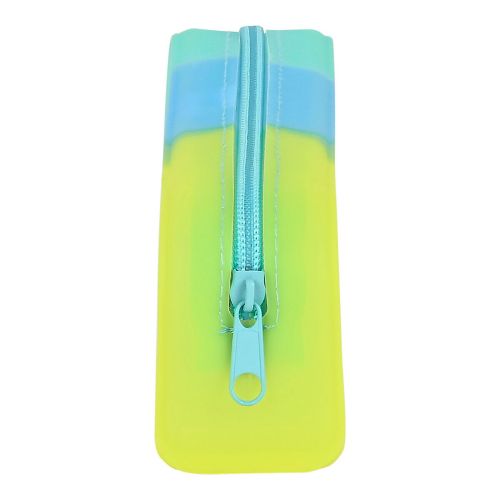 Estuche Escolar Safta Azul Verde Amarillo (18.5 x 7.5 x 5.5 cm)