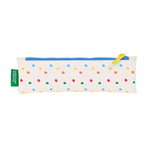 Estuche Escolar Benetton Topitos Blanco (20 x 6 x 1 cm)