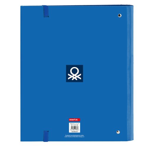 Carpeta de anillas Benetton Deep water Azul (27 x 32 x 3.5 cm)