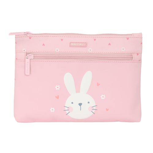 Estuche Escolar Safta Bunny Conejo Rosa 23 x 16 x 3 cm