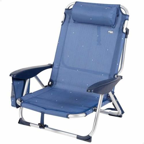 Silla de Playa Aktive Azul oscuro 51 x 45 x 76 cm Playa