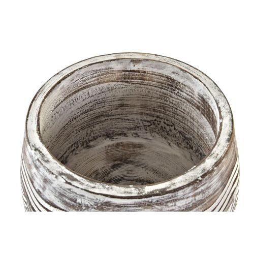 Macetero DKD Home Decor Marrón Blanco (2 Unidades) (22 x 22 x 16 cm)