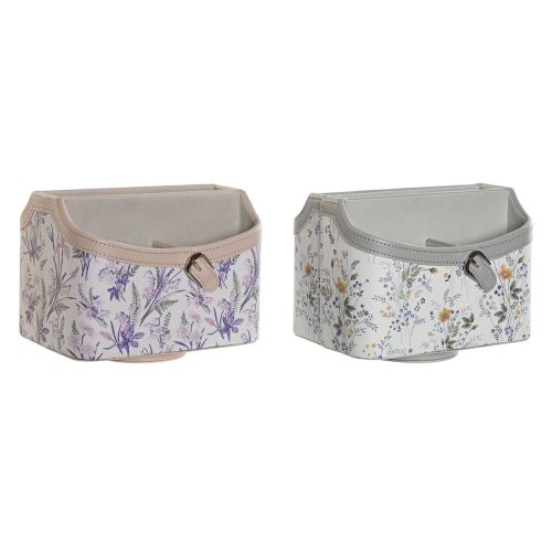 Portamandos DKD Home Decor Blanco Gris Lila Rosa claro 2 Unidades