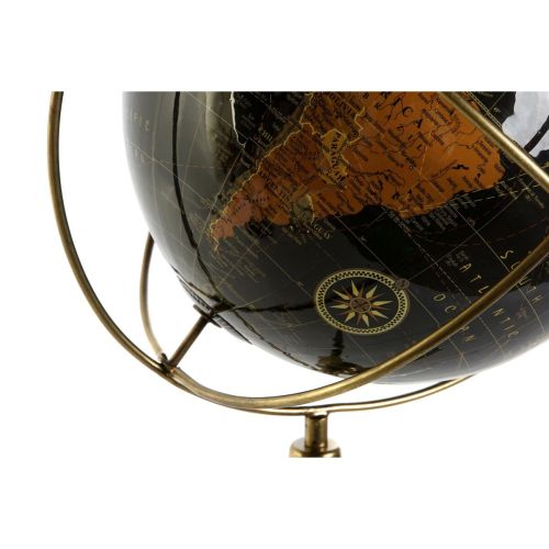 Globo Terraqueo Home ESPRIT Amarillo Marrón Negro PVC Aluminio 25 x 25 x 42 cm