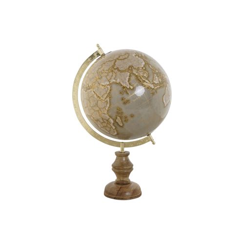 Globo Terraqueo Home ESPRIT Marrón PVC Madera de mango 27 x 25 x 43 cm